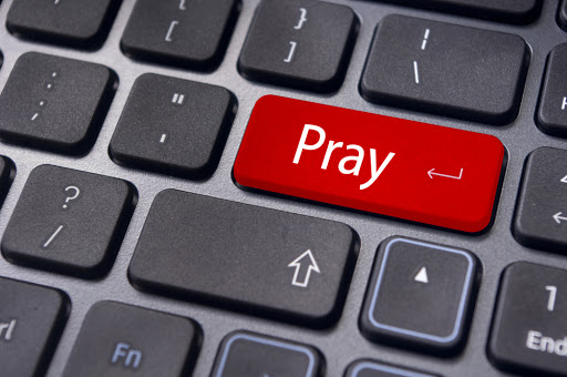 pray on keyboard. &#8211; pt