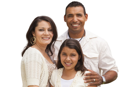 Hispanic Mother, Father and Daughter &#8211; pt