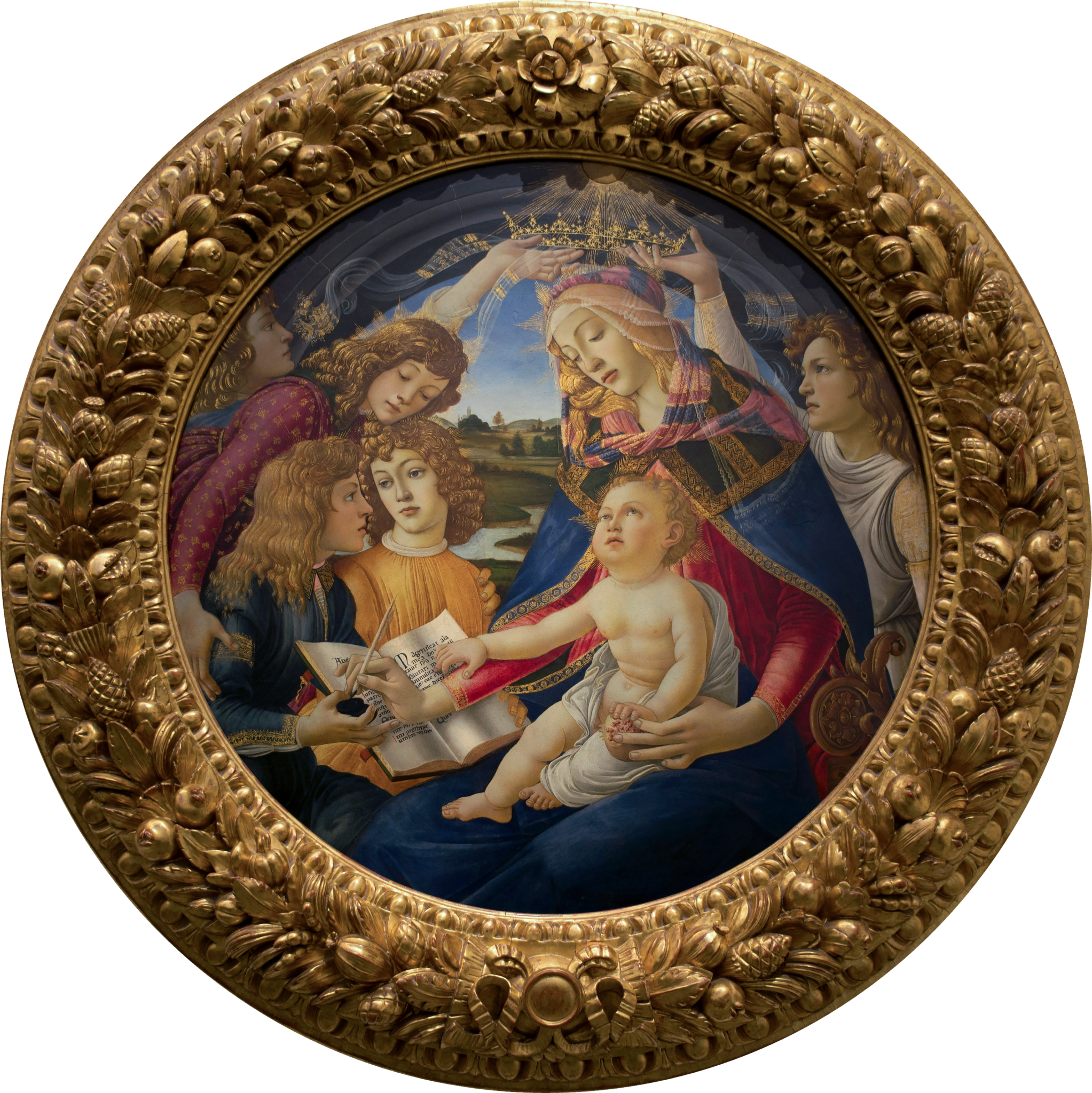 Madonna of the Magnificat, Sandro Botticelli, 1483, Uffizi Gallery, Florence, Italy.