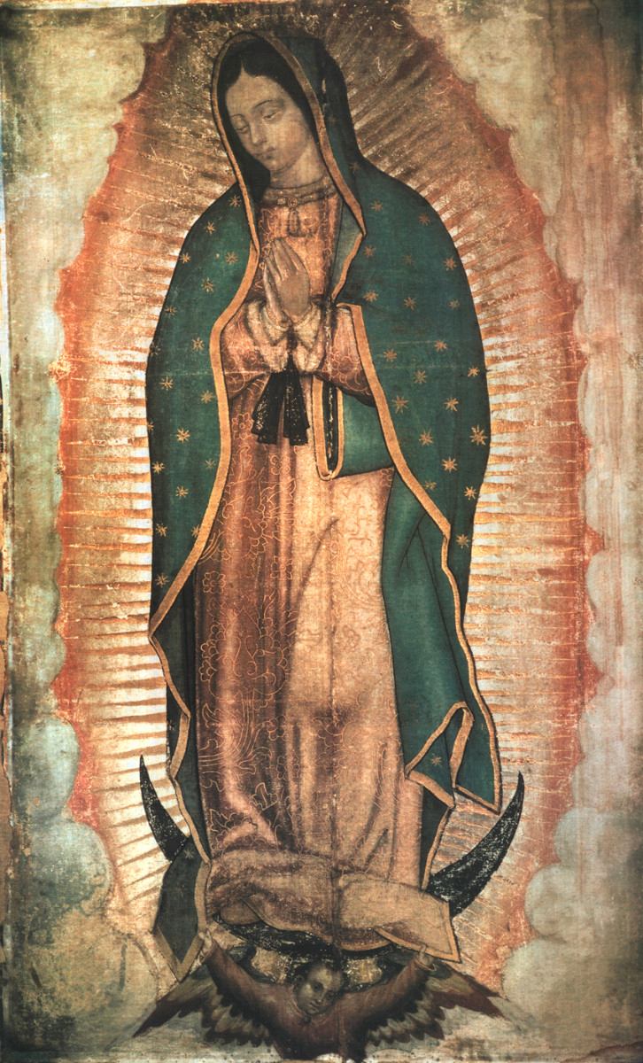 Our lady of Guadalupe, 1531 Basilica of Our Lady of Guadalupe, Tepeyac Hill, Mexico City, Mexico.