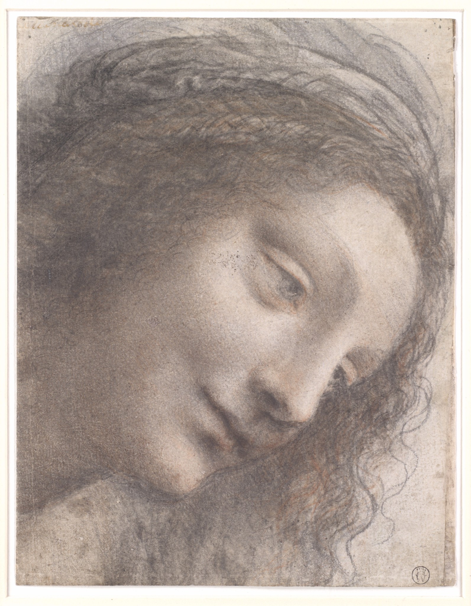 A cabeça da Virgem, Leonardo da Vinci, 1508-1512, The Metropolitan Museum of Arts, Nova Iorque, EUA.