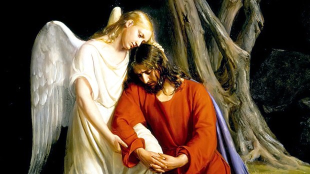 Jesus é confortado pelo anjo