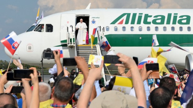 A última viagem de um Papa pela Alitalia