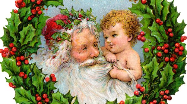 SANTA AND BABY JESUS