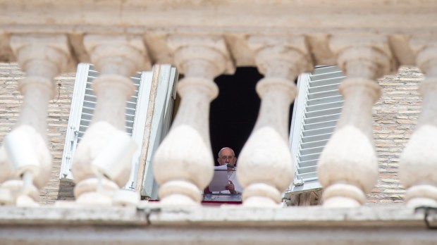 Pope Francis during the Regina Coeli praye