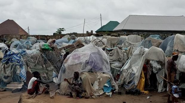 Nigeria - Shelter situation on some unofficial camps located at Ichwa village, north bank Makurdi, Benue State