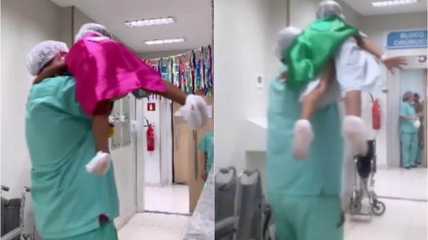 Médico leva pacientes ao centro cirúrgico fantasiados de super-heróis