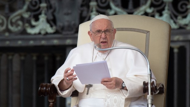 May 03 2023 - Pope Francis during his weekly general audience in Saint Peter's square at the Vatican