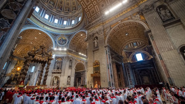Pope Francis leads a mass for the Solemnity of Saints Peter and Paul at St Peter's basilica