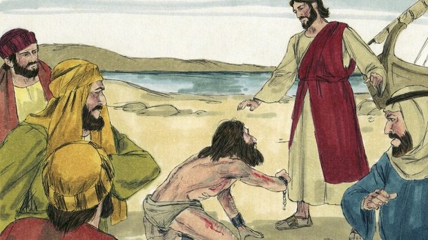Jesus exorciza o endemoniado geraseno