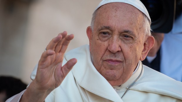 Pope Francis during his weekly general audience in Saint Peter's square at the Vatican